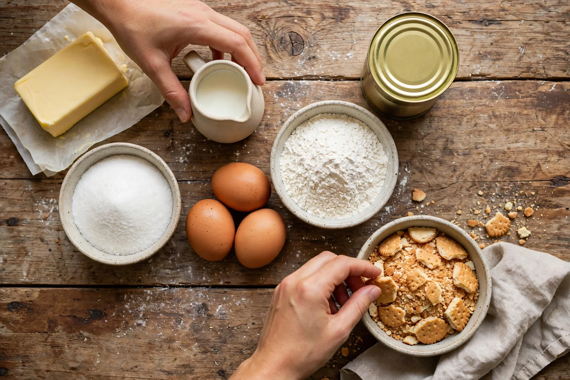 Custard Cream Cupcakes recipe ingredients with custard powder