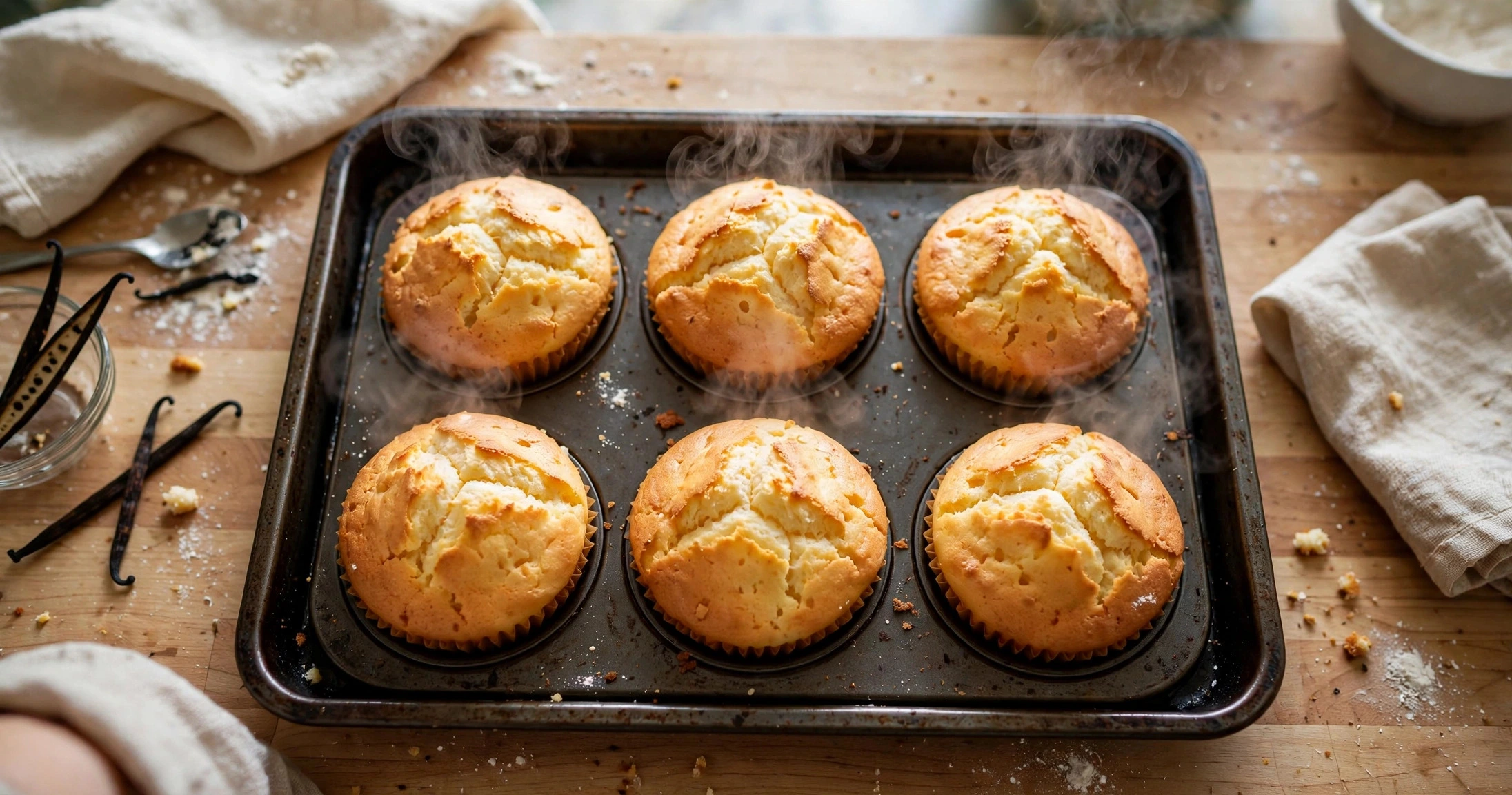 Best Custard Cream Cupcakes baked golden soft sponge