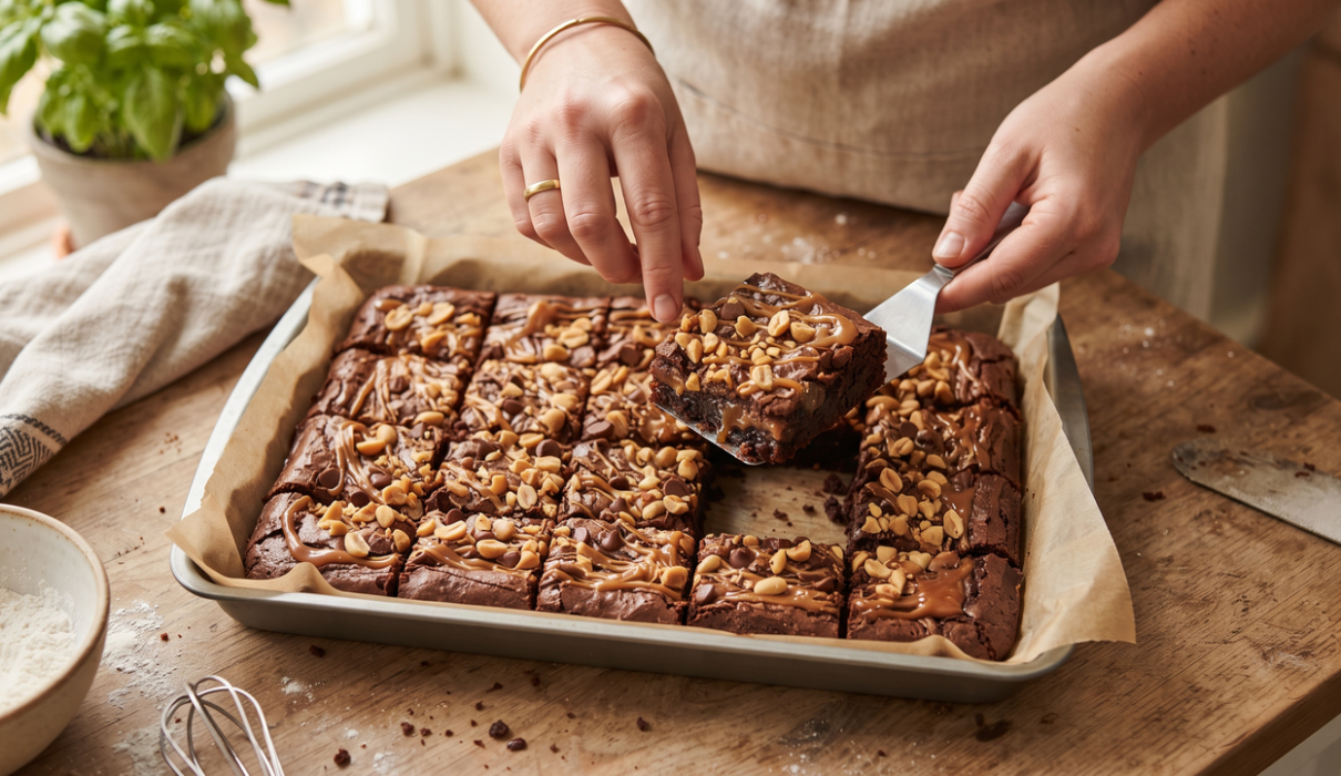 snickers brownies