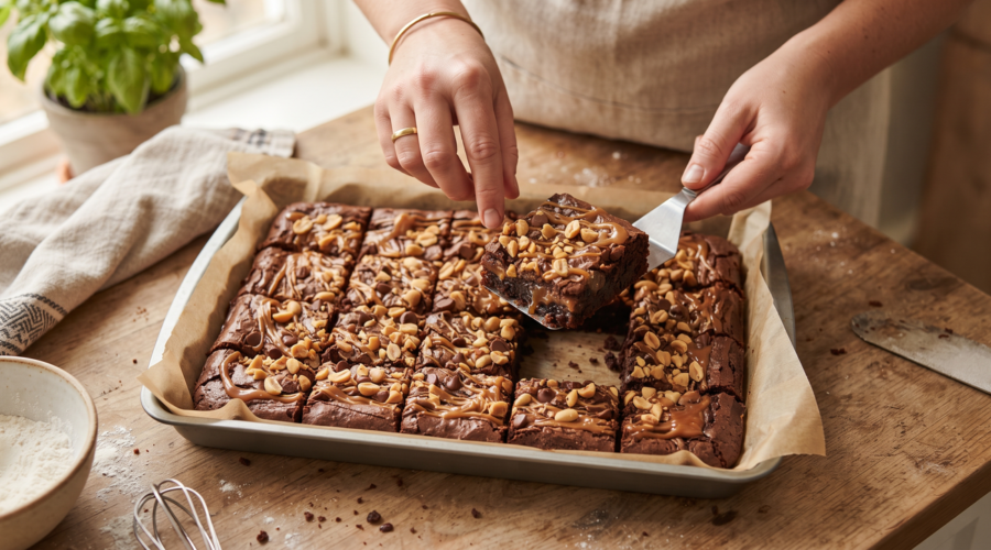 snickers brownies