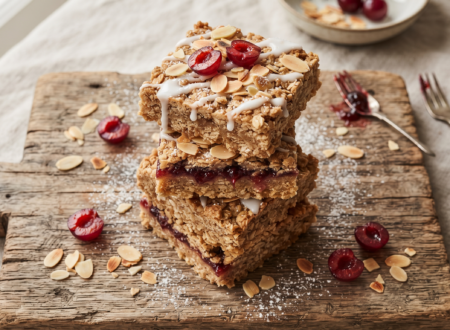 Cherry Bakewell Flapjack Traybake