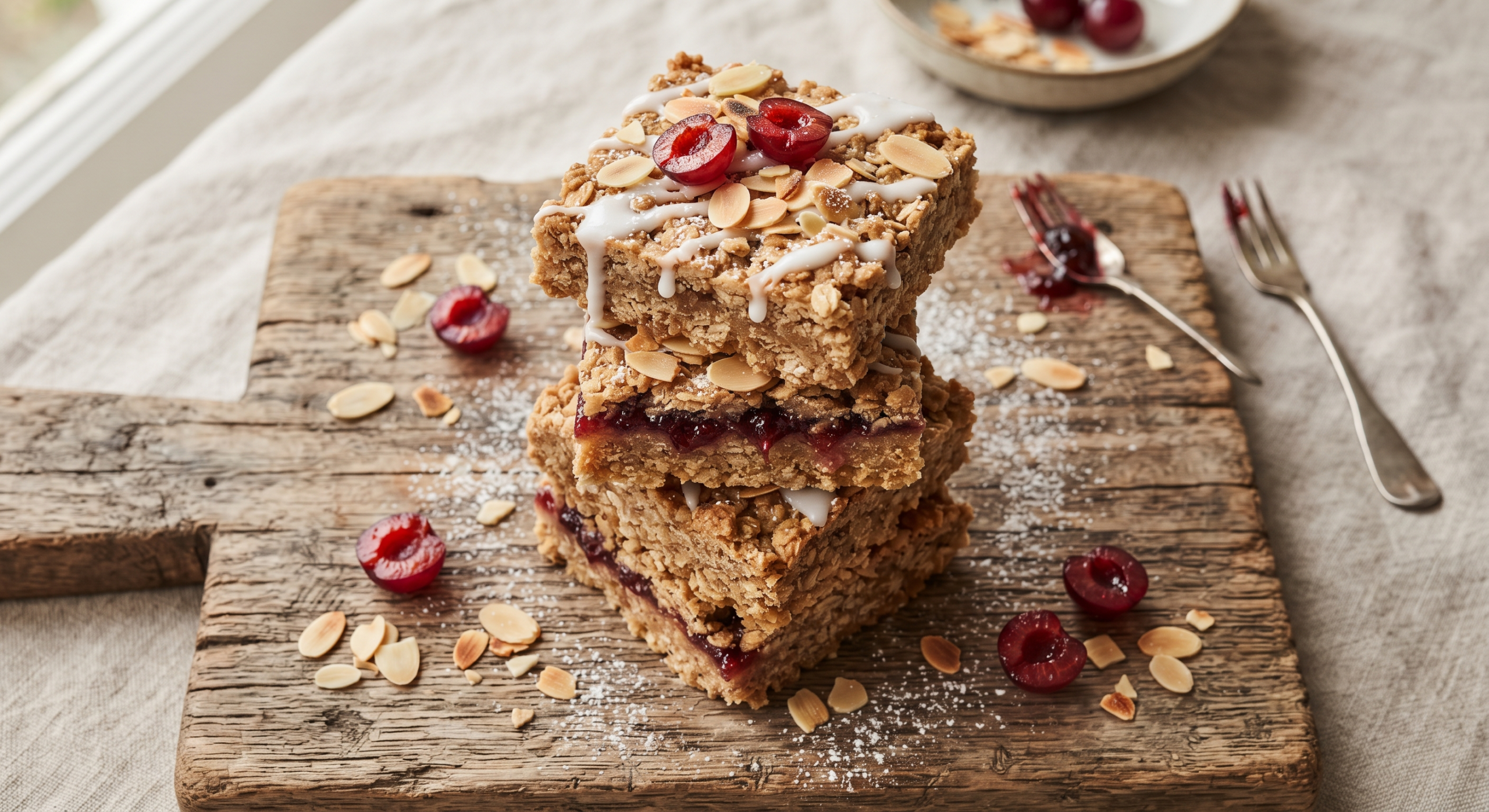 Cherry Bakewell Flapjack recipe
