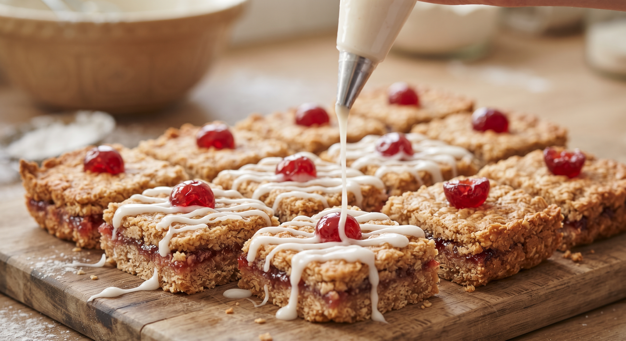 Cherry Bakewell Flapjack recipe
