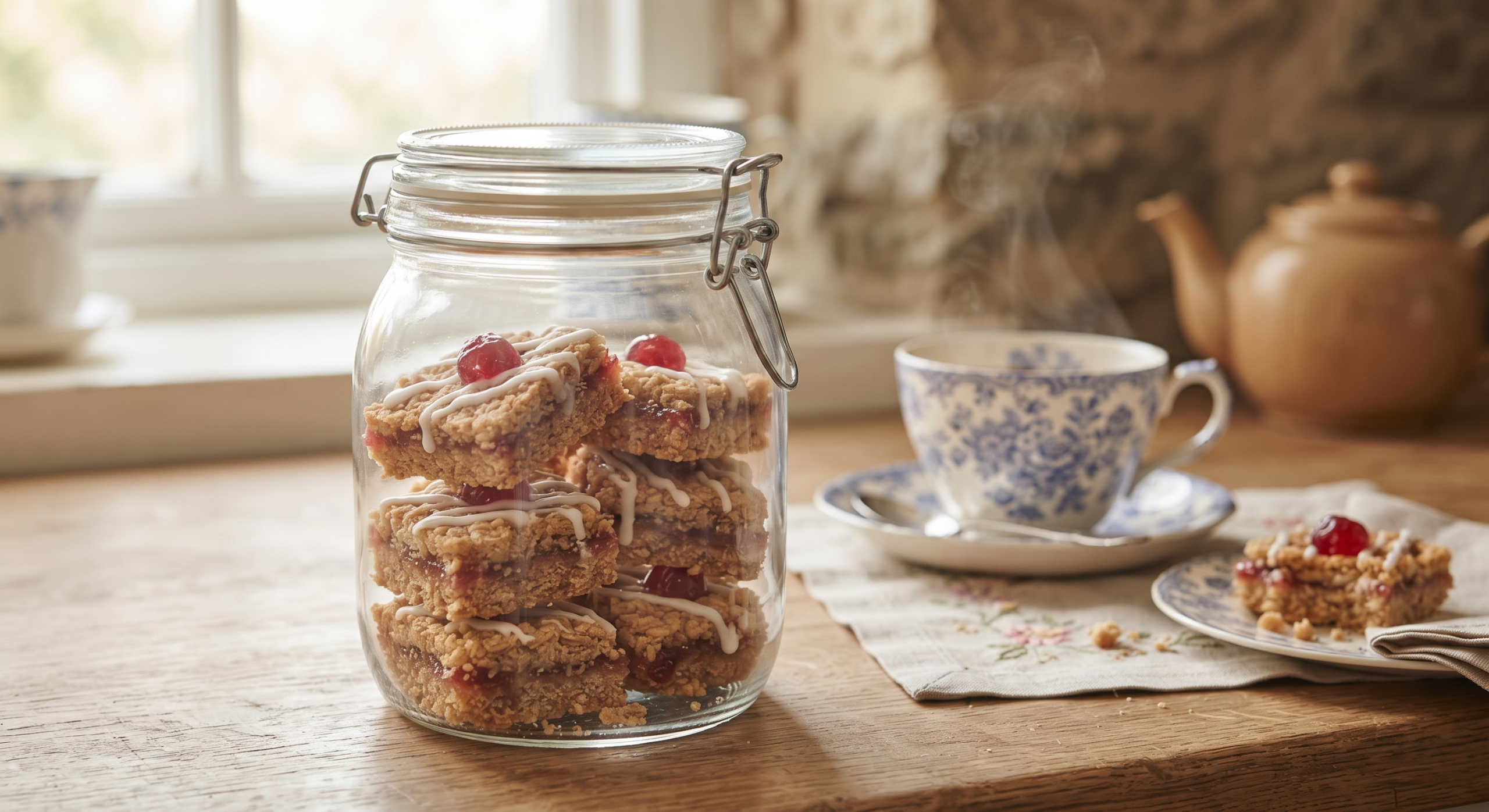 Cherry Bakewell Flapjack recipe
