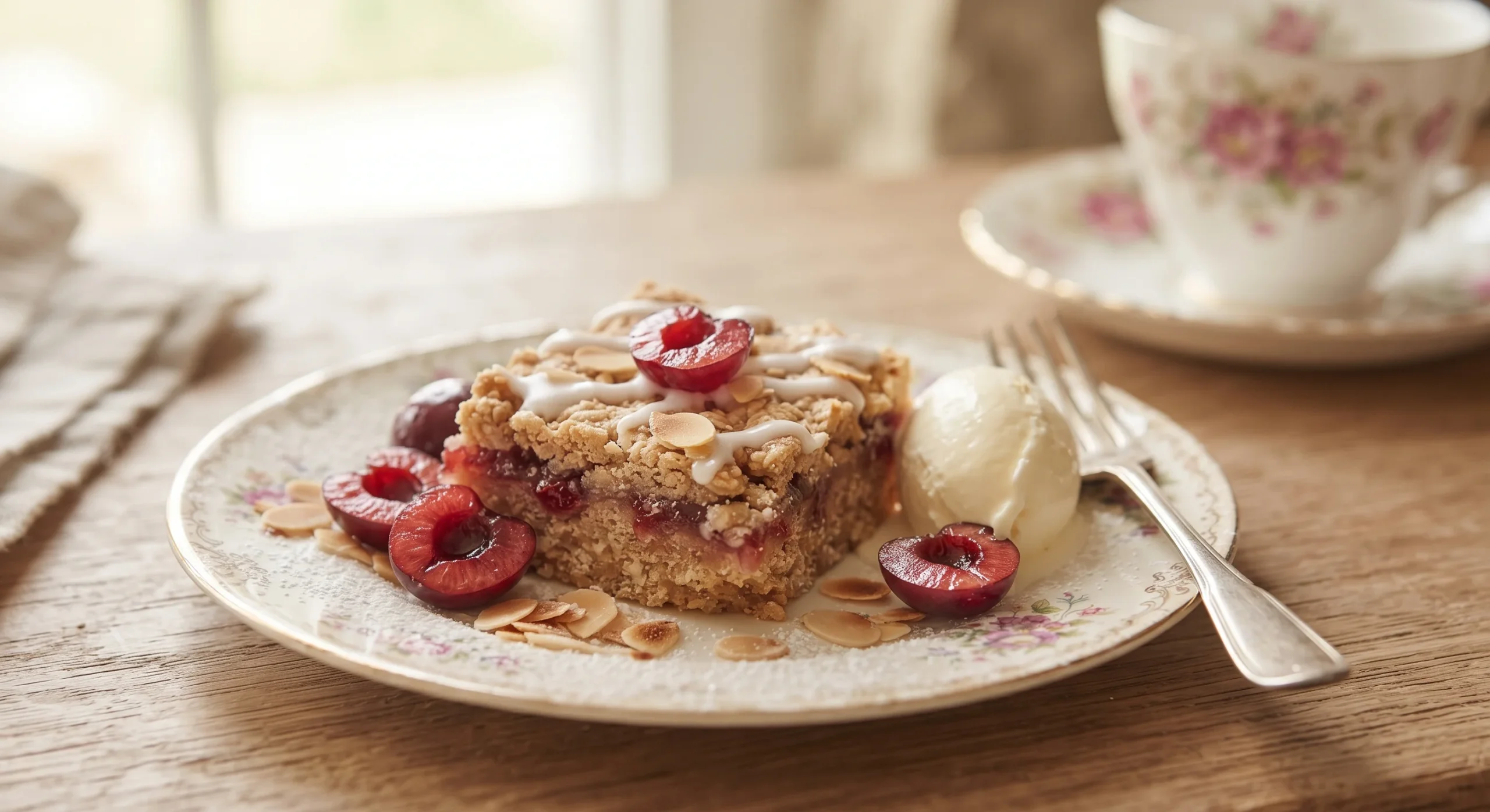 Cherry Bakewell Flapjack recipe
