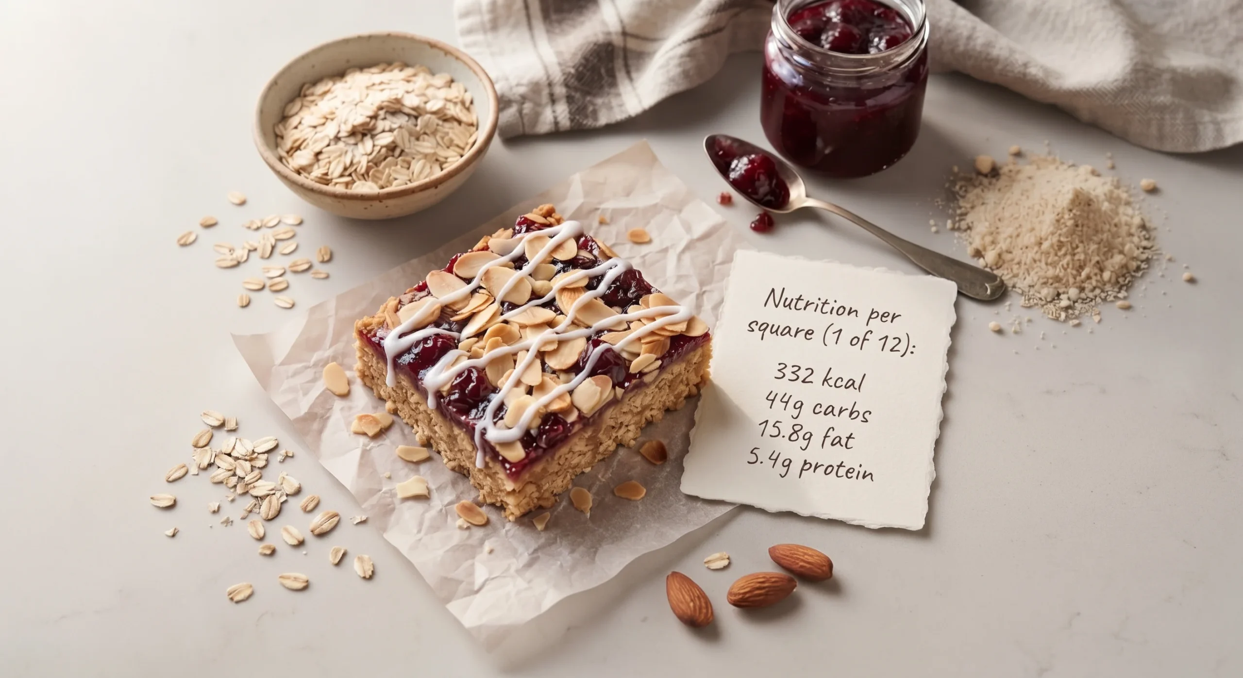 Cherry Bakewell Flapjack recipe
